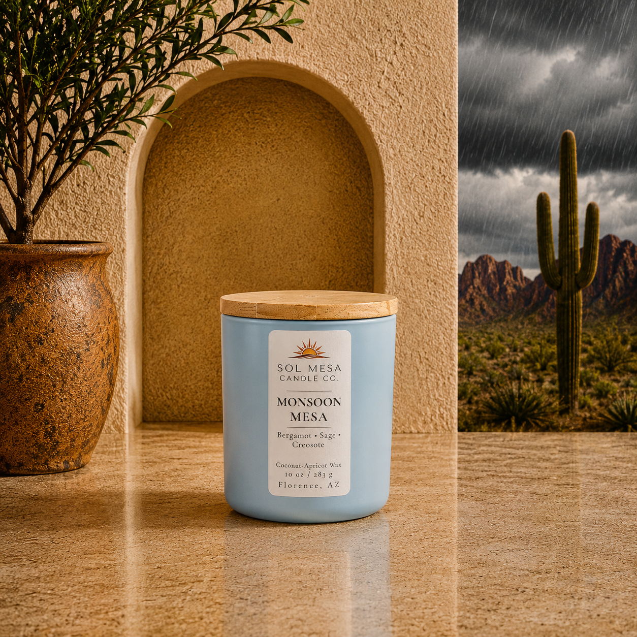 Monsoon Mesa | Desert Rain Candle | SOL MESA CANDLE CO.